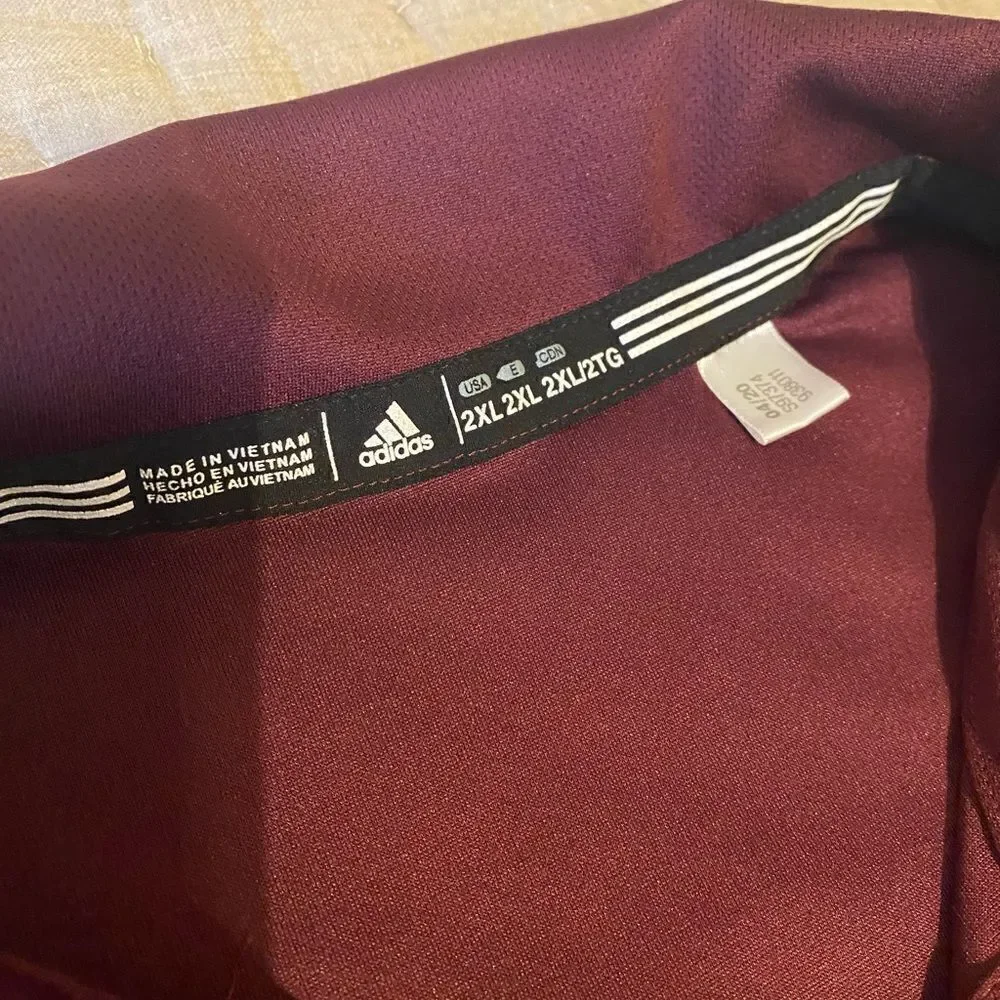Men’s Adidas Maroon A&M Polo Shirt - Size XXL